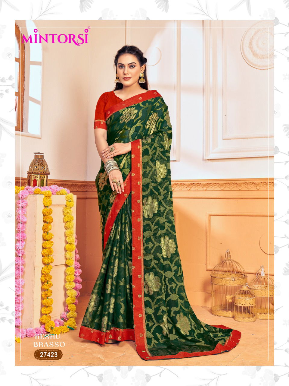 Keshu By Mintorsi 27421-27428 Chiffon Sarees Catalog